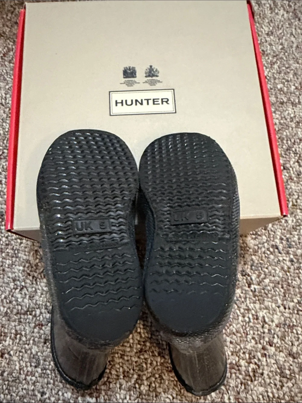 Hunter Kids Rubber Boots in Black Sparkles